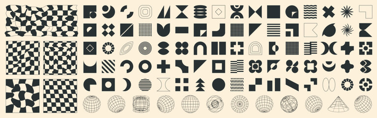 Geometric abstract shape collection. Modern design element shapes