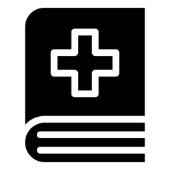 Medical Book Glyph Icon