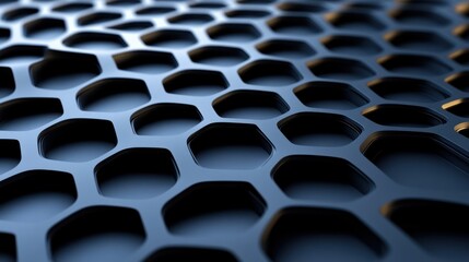 Abstract hexagonal metal mesh background texture