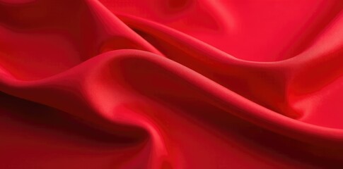Obraz premium Luxurious red silk fabric with smooth and lustrous surface, luxury, fabric