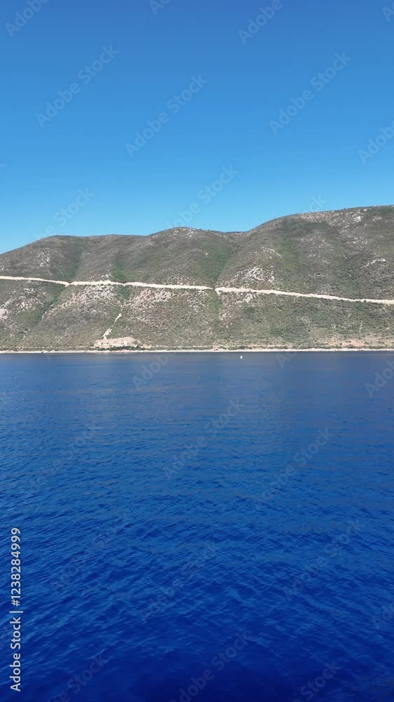 Wall mural Amazing Panoramic view of coastline of Lefkada, Ionian Islands, Greece