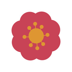 Flower icon vector. Garden illustration sign. Flora symbol or logo.