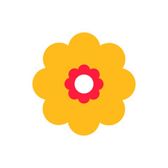 Flower icon vector. Garden illustration sign. Flora symbol or logo.