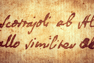 Old vintage manuscript