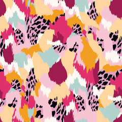 Multicolor  Abstract patchwork pattern on white  background