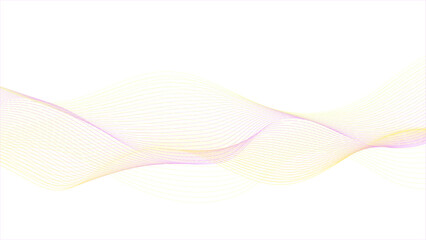 A colorful wave with pink, orange lines. Futuristic technology, digital hi tech concept. Vector illustration