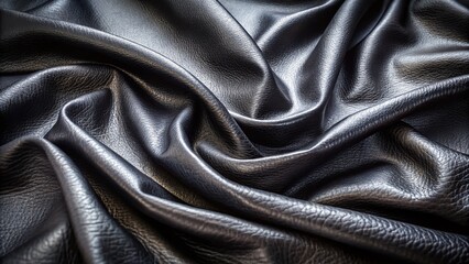 Obraz premium Abstract Black Leather Texture: Grungy, Grained, Embossed Background for Design