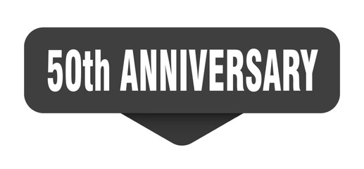 50th anniversary sticker. 50th anniversary sign on transparent background