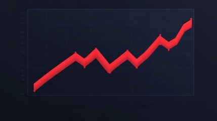 Fototapeta premium Dark and moody financial chart with red declining lines, economic downturn, stock market crash, recession concept, financial crisis.