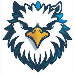 Bold and powerful eagle head vector with sharp details and fierce expression. Perfect for logos, branding, sports teams, and patriotic designs. Transparent background for easy use
