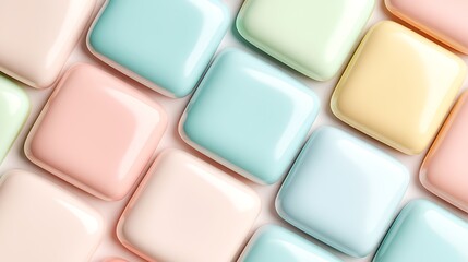 Colorful Pastel Glossy Tiles Abstract Background for Bright and Cheerful Design Inspiration