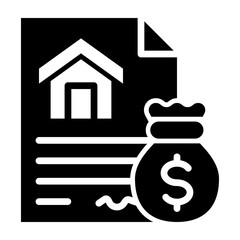 Mortgage Glyph Icon Design