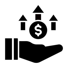 Profit Glyph Icon Design