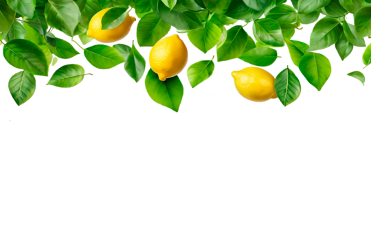 lemon tree isolated on white background on transparent background