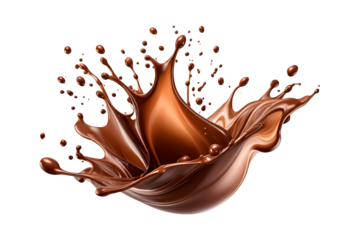 chocolate splash on white background