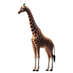 Obraz premium A full-body giraffe in PNG format with a see-through background - Giraffe PNG - Transparent background giraffe image 