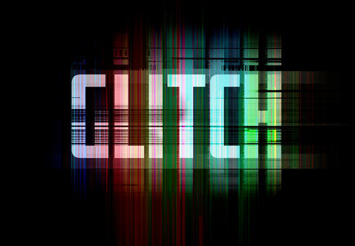 Glitch Texture Text Effect with AI Texture