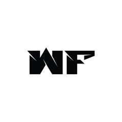 WF monogram logo design letter text name symbol monochrome logotype alphabet character simple logo