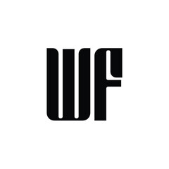WF monogram logo design letter text name symbol monochrome logotype alphabet character simple logo