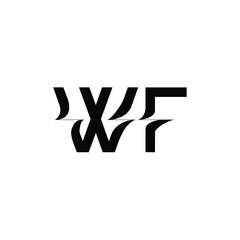 WF monogram logo design letter text name symbol monochrome logotype alphabet character simple logo