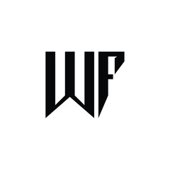 WF monogram logo design letter text name symbol monochrome logotype alphabet character simple logo