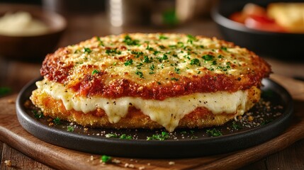 Homecook Creates Delicious Chicken Parmesan Reali Kitchen Food Photography Cozy Home Close-Up Culinary Excellence