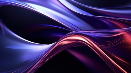 Fototapeta premium Abstract Liquid Glass Waves in Holographic Colors Representing Fluid Dynamics and Modern Designs for Artistic Backgrounds