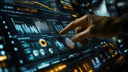 Analyzing Data on a Digital Screen graph chart reports