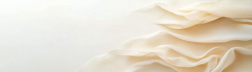 Dynamic white wave pattern on a minimalist wall, abstract 3d design for modern interiors