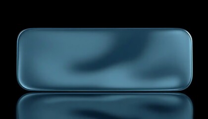Abstract Teal Glass Rectangular Shape Reflection