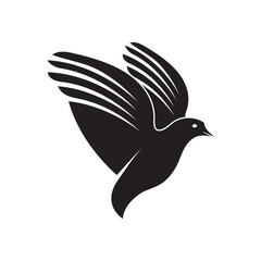bird logo icon isolated vector illustration template design