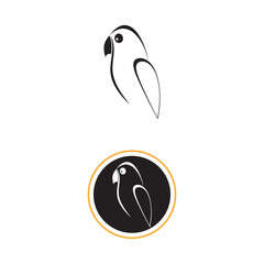 lovebird logo isolated icon vector illustration template design