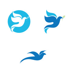 bird logo icon isolated vector illustration template design