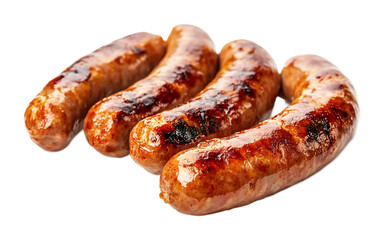 Fototapeta premium Grilled pork sausage on a white background. isolated background.