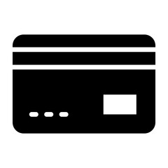 Credit Card Glyph Icon Design