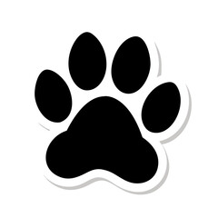 Black paw print symbol