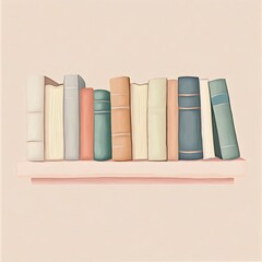 A cozy bookshelf filled with a variety of colorful books arranged neatly on a shelf, perfect for library or home decor inspiration.