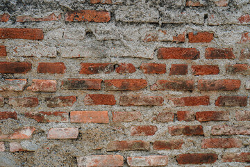 A close-up of an aged brick wall, showing its rich texture and history. Ancient Brick Wall Texture: Awe-Inspiring Rustic sharp detail Background