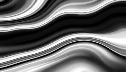 Abstract grayscale flowing wave design pattern