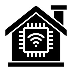 Smart Home Glyph Icon Design