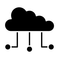 Cloud Network glyph icon