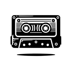 Vintage Cassette Tape: Retro Music Icon - 80s, 90s Nostalgia, Analog Audio, Classic Design