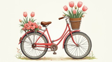 Fototapeta premium Whimsical illustration of a bicycle