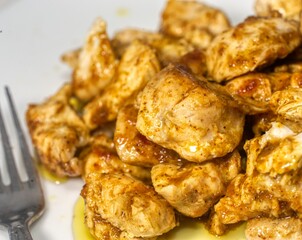 fried chicken  with curry sauce