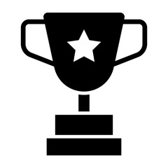 Trophy Glyph Icon Design