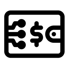 digital wallet icon for illustration