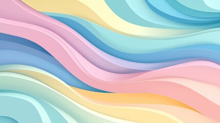 Obraz premium Pastel waves abstract background design