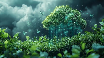 Futuristic Cloud Computing Merging with Nature Inspired Digital Designs for Eco Friendly Technology Systems