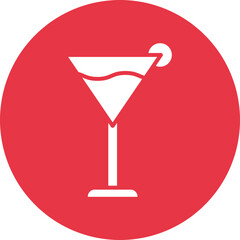 Cocktail Glass glyph circle icon