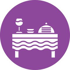 Table Decoration glyph circle icon